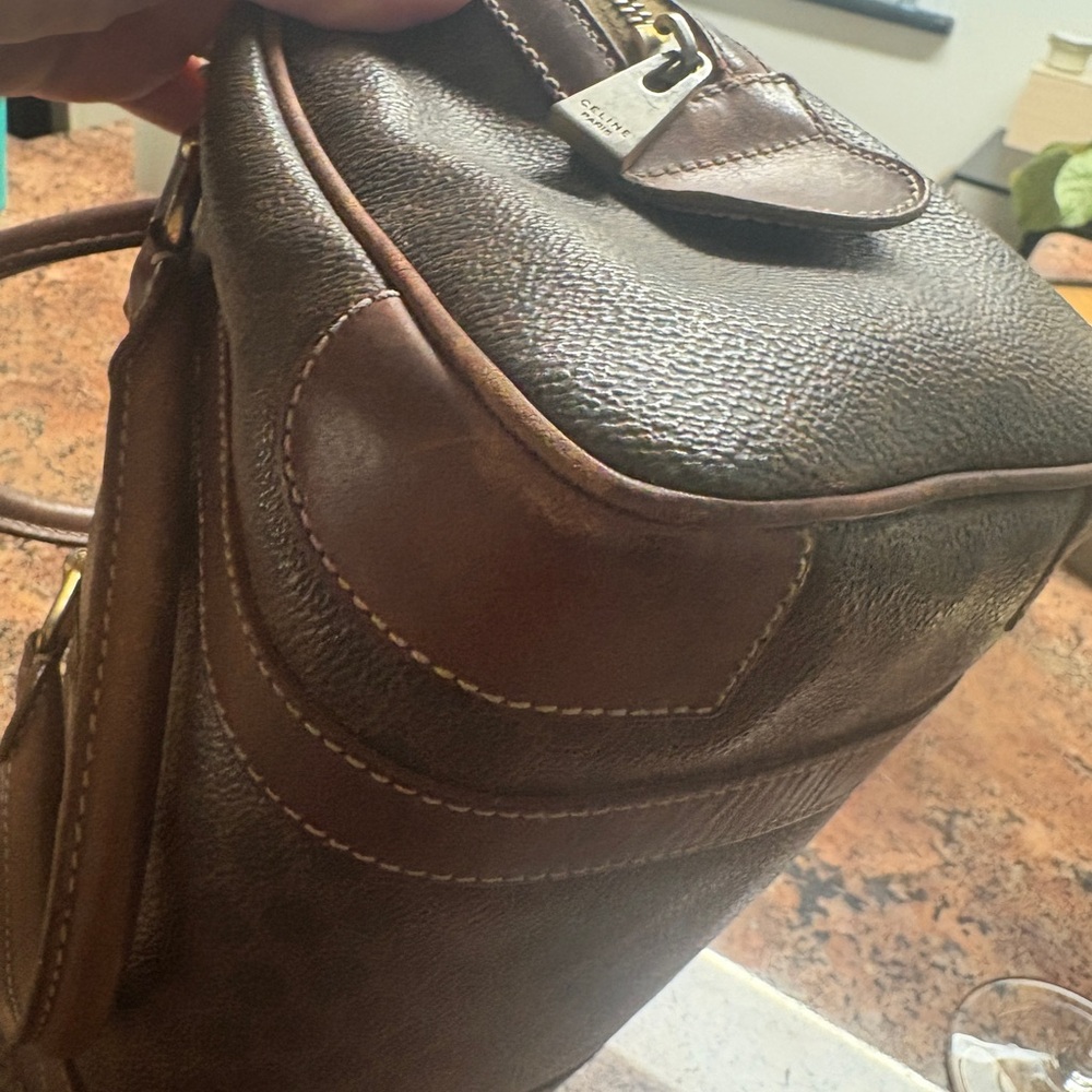 Celine Brown Patterned Duffel Bag - image 4